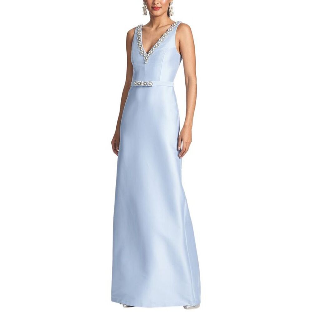 Sachin + Babi Sky Blue Embellished Maxi Dress
